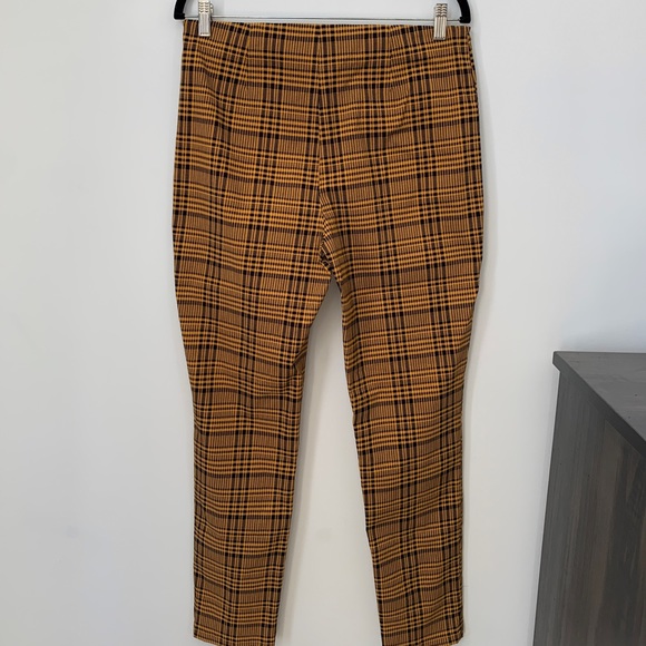 SIZE 12 EUC JOSEPH RIBKOFF CHECK ANKLE PULL ON PANT YELLOW BLACK - Picture 4 of 7